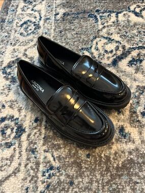 Arizona Jean Company Black Patent Penny Loafers